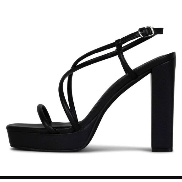 New JEFFREY CAMPBELL Aperitif Platform Sandal black 9.5 high heel - Picture 2 of 6